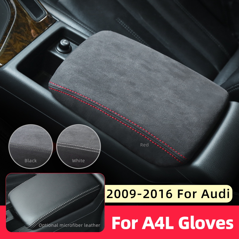 アウディ A4 B8 A5 2006-2012 2013 2014 2015 2016 中央制御革アームレストボックス保護カバー車のインテリア Accessoires