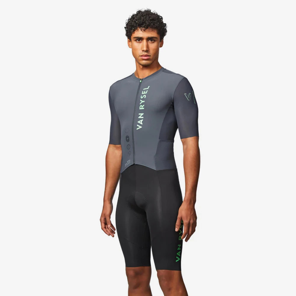 Van/rysel Men's Cycling Skinsuit Breathable Triathlon Short Sleeve Speedsuit Trisuit Maillot Ciclismo Running Apparel Clothing