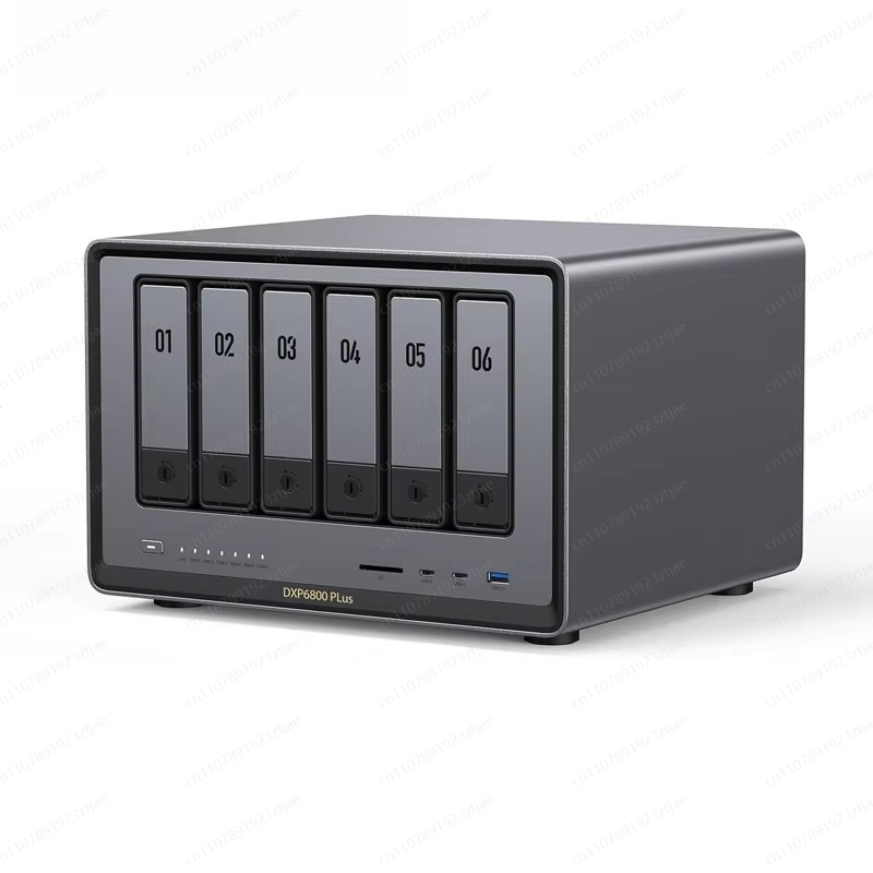 NASync DXP6800 Plus 6 ベイ デスクトップ NAS Intel i3 1215u 6 コア CPU 8GB DDR5 RAM 128G SSD ネットワーク接続ストレージ (ディスクレス)