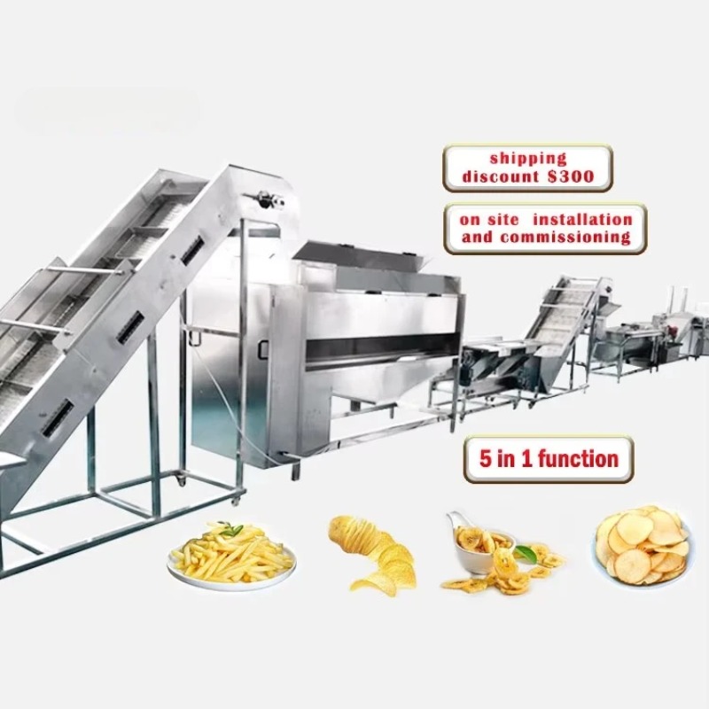 Automatic French Fries Production Line Industrial Potato Processing Equipment  Washing Peeling Cutting Frying Freezing System