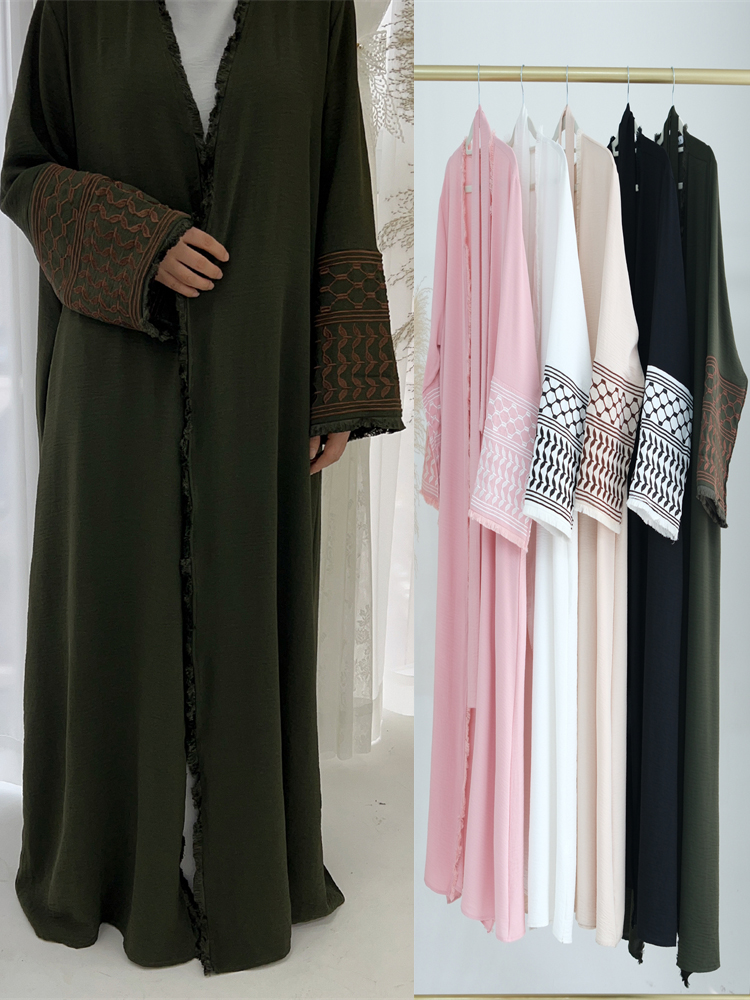 ラマダンイード Taseel アバヤドバイ高級イスラム教徒着物カフタンドレスケバヤ Abayas 女性のためのカフタンマロカインローブファム Musulmane