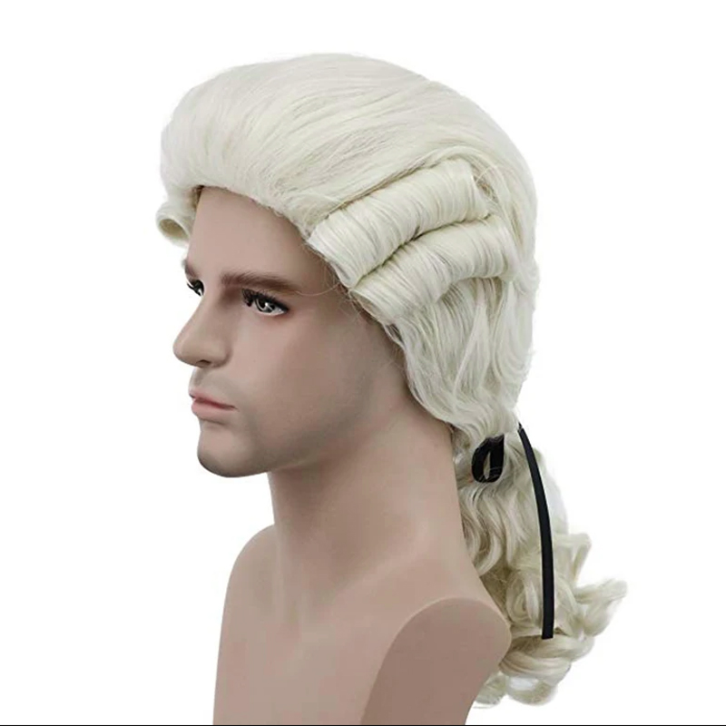 HAIRJOY 人工毛公爵夫人裁判官コスプレウィッグロング耐熱ファイバーカーリーアニメ男性と女性のための