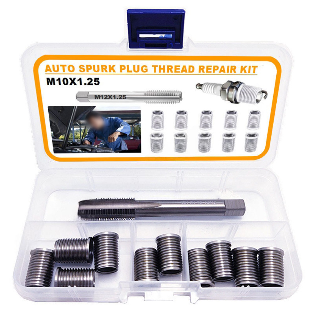 11 個スパーク修理ねじ穴修復ツールセット M10X1.25 タップジェネレーター修復ツール