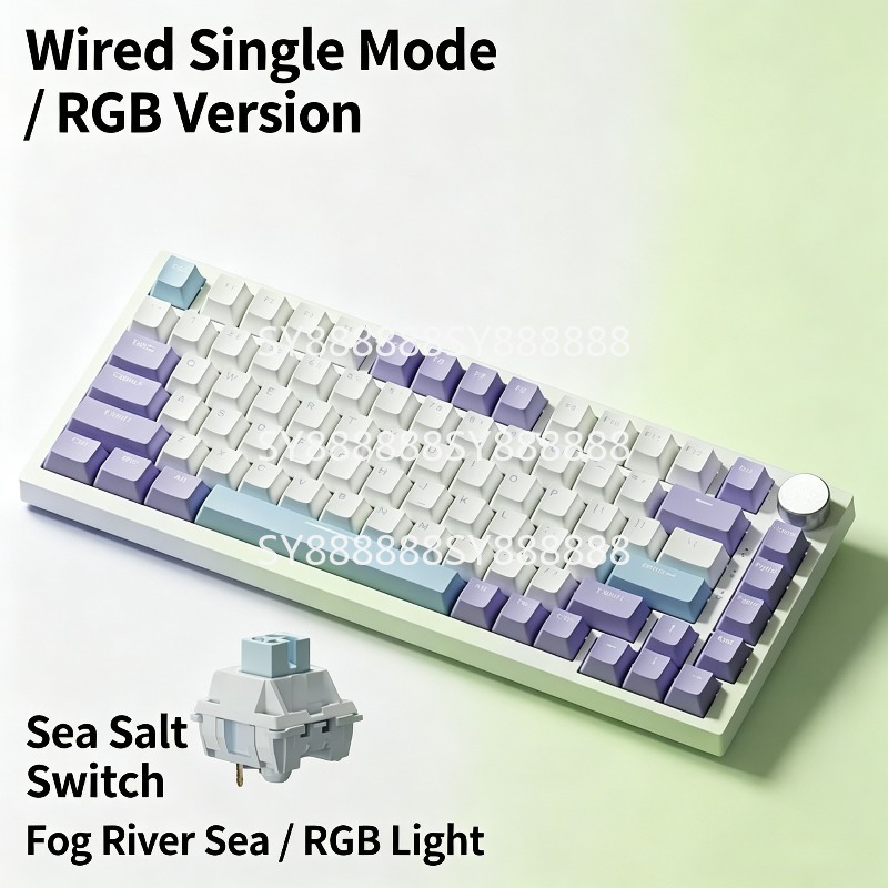有線メカニカルキーボード AK820 カスタム 75 ホットスワップ可能ガスケットゲーミングサイドプリントキーキャップ