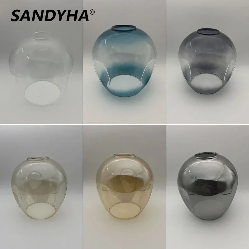 SANDYHA 分子ガラスランプシェード 150 ミリメートル透明グラデーションカラーリビングルームダイニングペンダントライトアクセサリー家の装飾