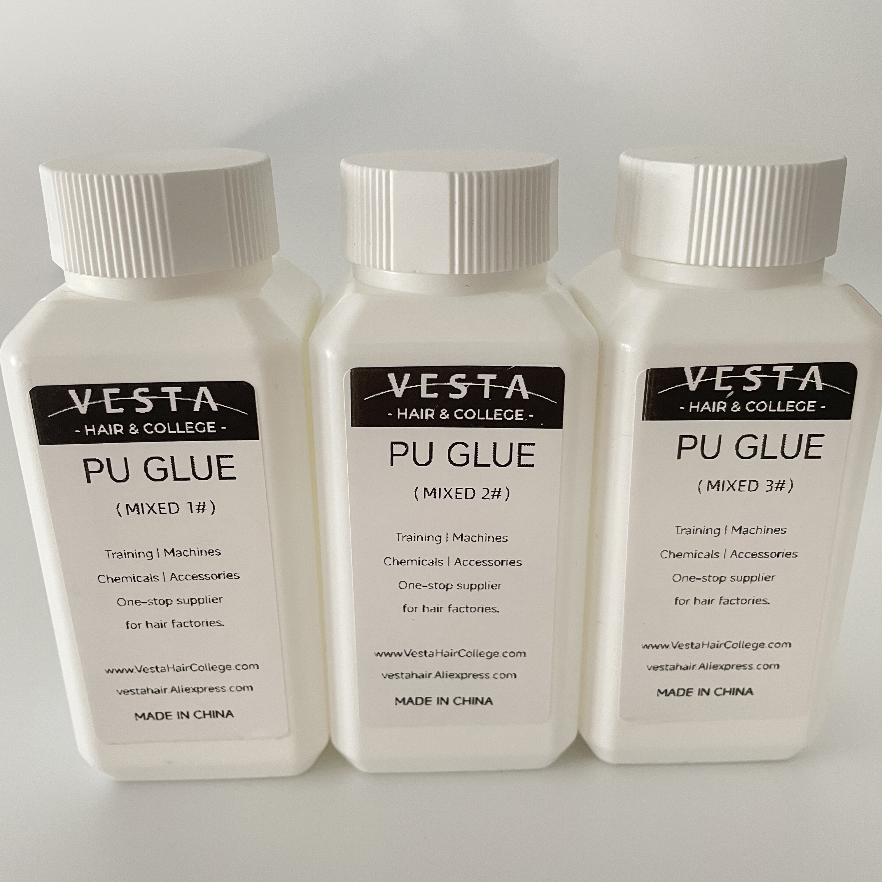 ミニボトル Pu 接着剤混合テープヘアエクステンションかつらトッパーを作成する準備ができて