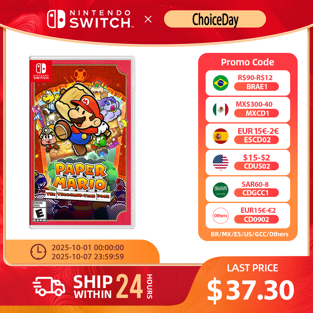 Nintendo Switch ゲーム - ペーパーマリオ 千年の扉 - Switch OLED Lite 用フィジカルゲームカード RPG ジャンル