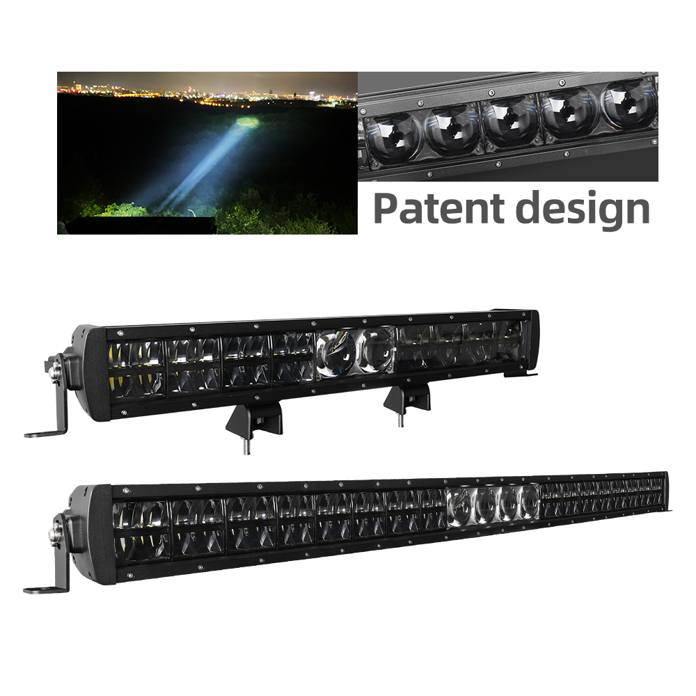 HAOLIDE 22"42"52" 2 列 LED ライトバーレンズタイプ LED ドライビングランプ 6000K 超高輝度スポットフラッドコンボビームオフロード用