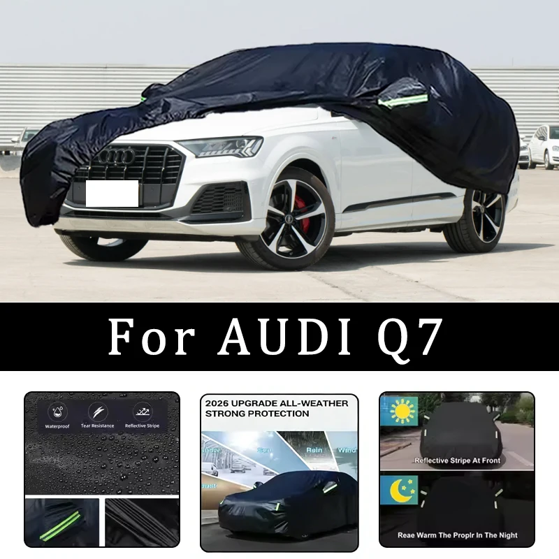 アウディ Q7 車カバー屋外防水防塵日雨雪保護厚いオックスフォード布フルカーアクセサリー