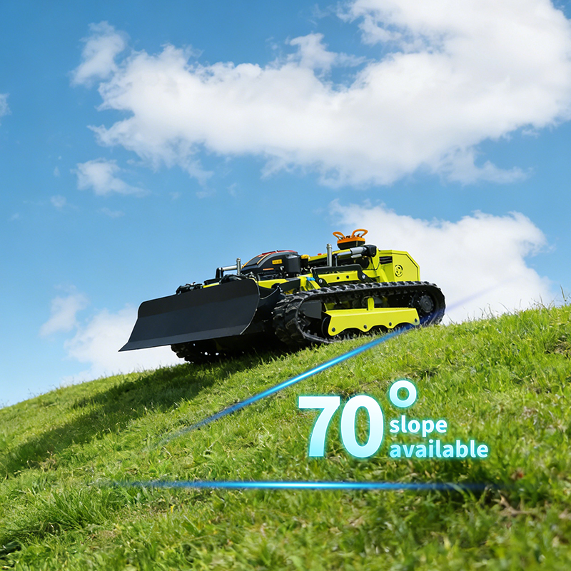 Hydraulic Lifting Remote Control Tracked lawn mower Heavy Duty Weed Removal Stable Drive lawn mower Large Area Outdoor Greening