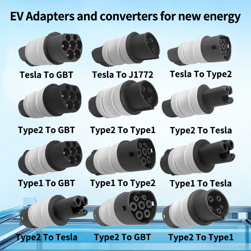 EV充電用 Type2→GBTコネクタ Type2→Type1 EVアダプタ Type1→GBT EVSE充電器 Type1→Type2 EV用