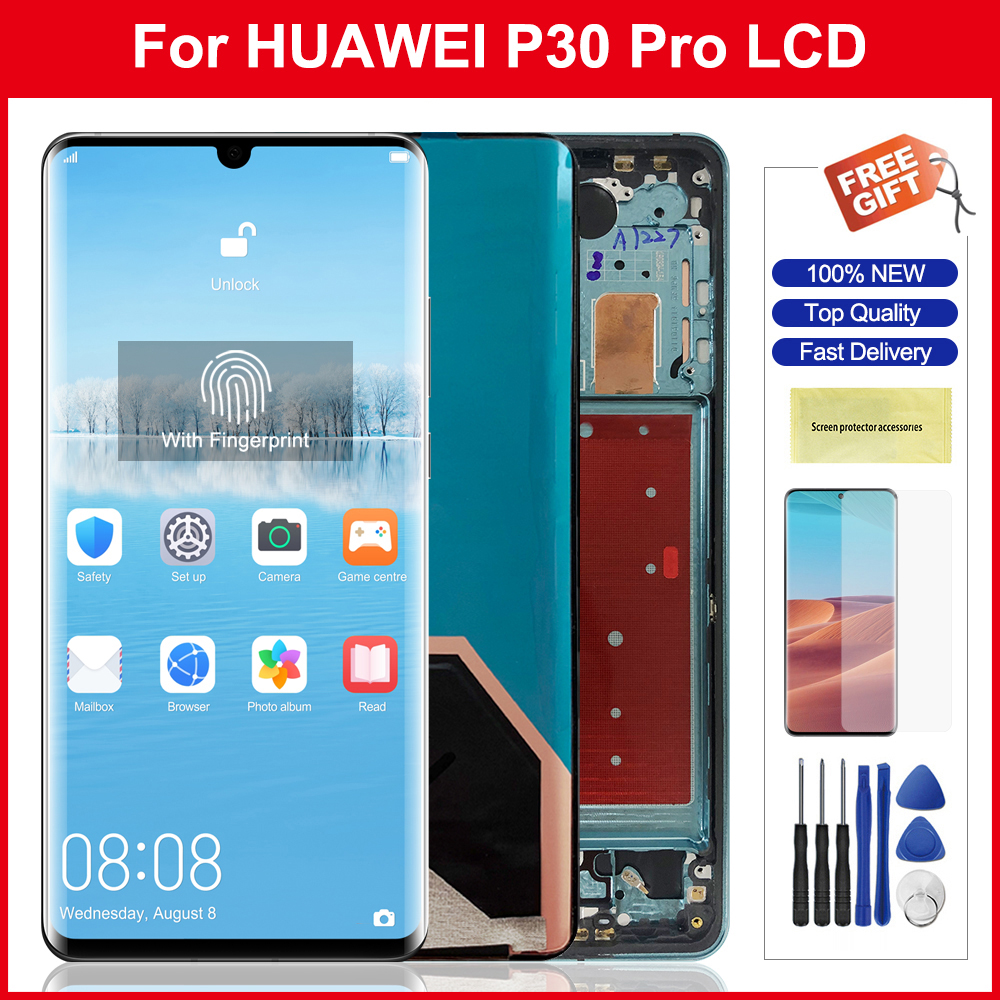 AMOLED ディスプレイ画面 Huawei P30 Pro VOG-L29 VOG-L09 液晶ディスプレイデジタルタッチスクリーン指紋交換付き