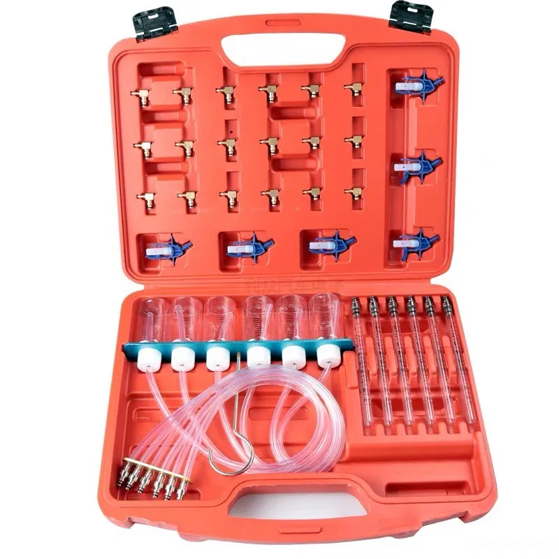 コモンレールオイルリターンフローテストツールキットディーゼルインジェクターテスター自動ノズル燃料噴射テストメーターアダプターセット