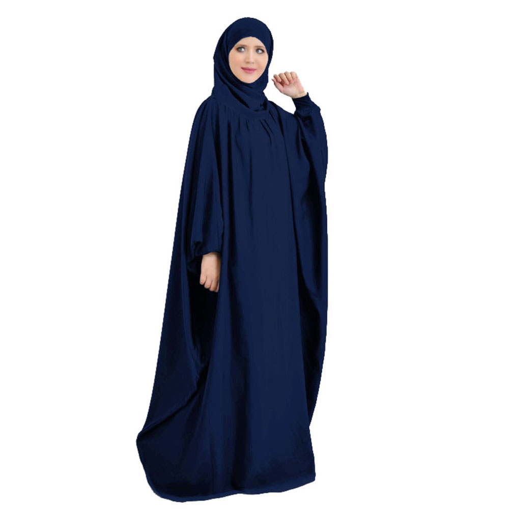 イードイスラム教徒の女性の祈りのドレスロングキマールフルカバーパーカーアバヤマキシドレスイスラム祈り衣服ラマダンローブカフタンジェラバ