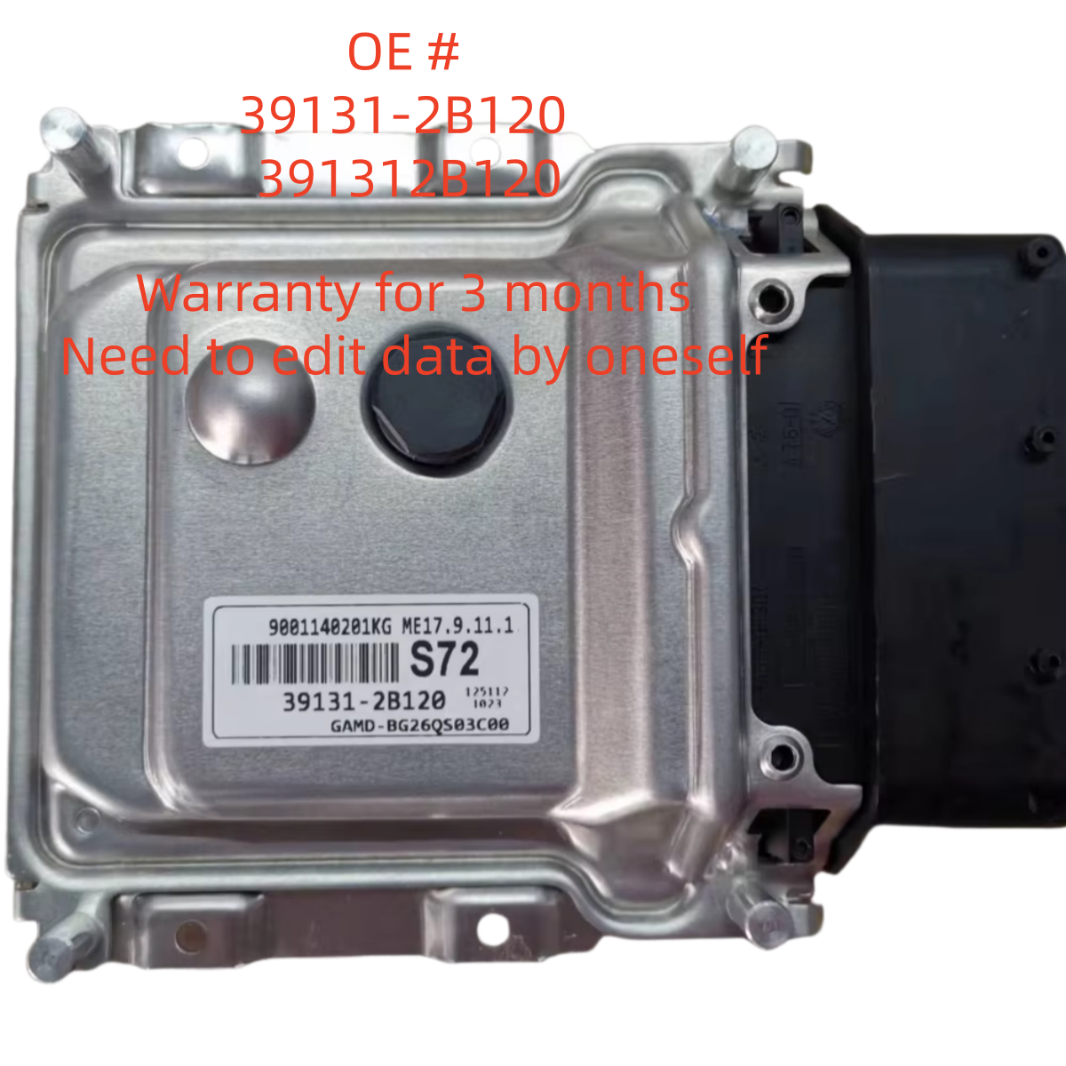 高品質 39131-2B120 391312B120 S72 ME17.9.11.1 ECU エンジンコンピュータボードフィットヒュンダイ