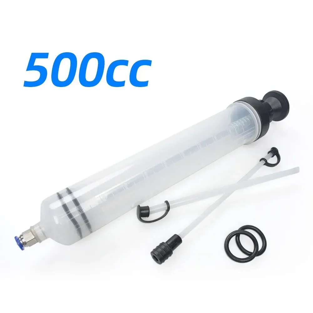 オイルシリンジポンプシリンジ燃料移送 200/500/150 ミリリットル大容量ブレーキ液エンジン用シリンジ再利用可能な洗えるポンプ