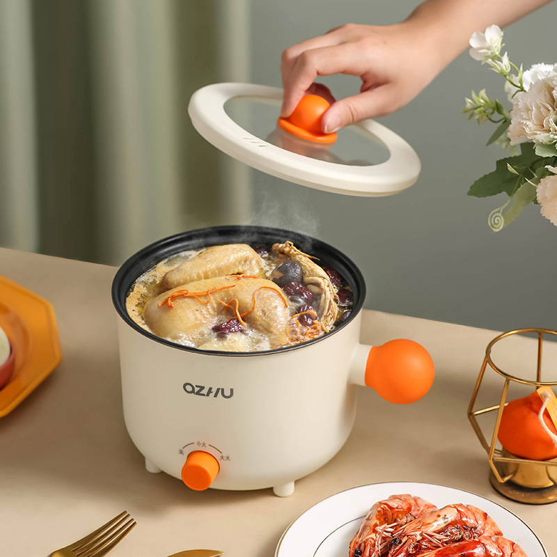 ポータブル多機能電気炊飯器の視点ノンスティック電源オフ保護自宅寮オフィスミニ調理鍋