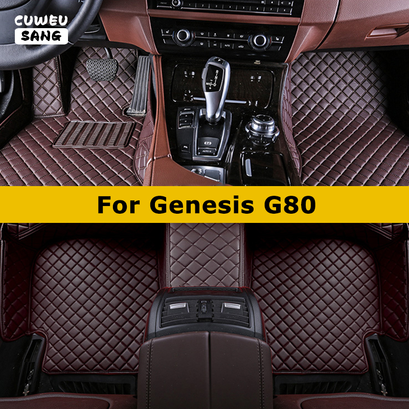 CUWEUSANG カスタム車のフロアマットジェネシス G80 自動車カーペット Foot Coche Accessorie
