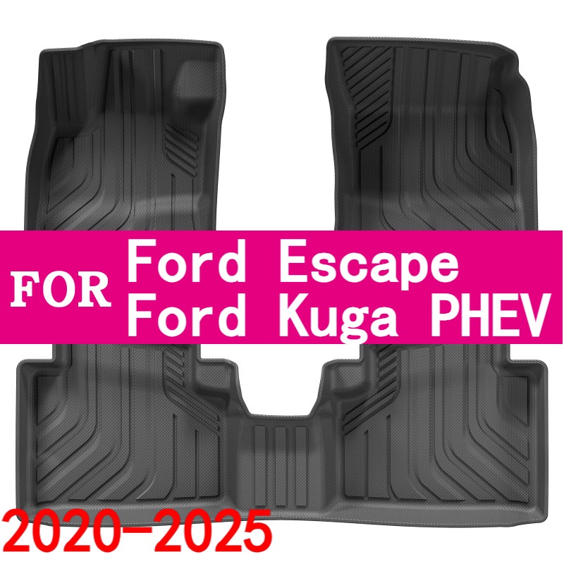 フォードエスケープ/フォード久我 PHEV (ハイブリッド用ではない) 2020-2025 TPE 3D 車のフロアマットカーゴライナートランク/バックレストパッド防水