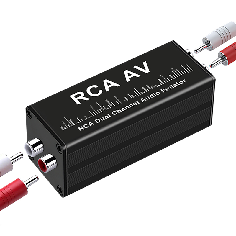 Audios Looping Isolat RCA Audio Isolator Car Audio Current Sound Canceller Bottom Noise Reduction Common Ground Pass Filter