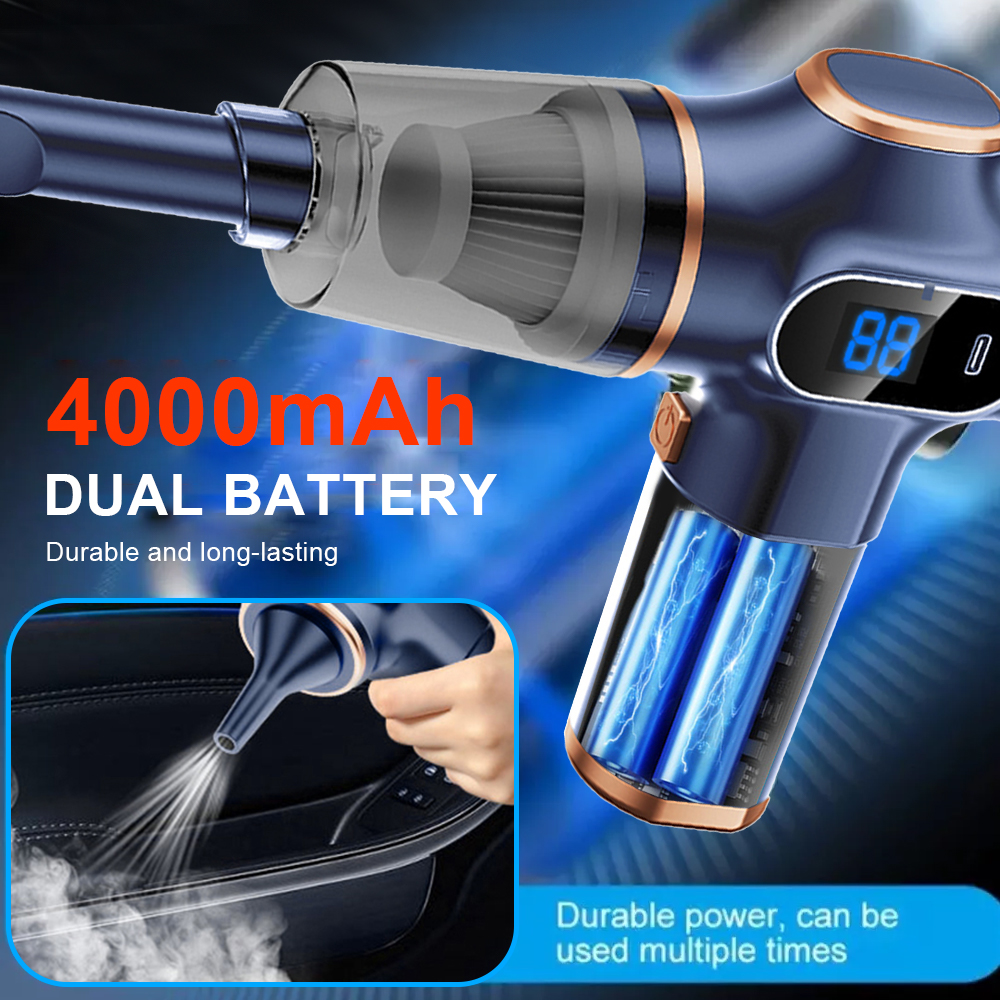 ハイパワー車の掃除機強力なコードレス掃除機ハンドヘルド 4000Mah デュアルバッテリーミニ掃除機アプライアンス