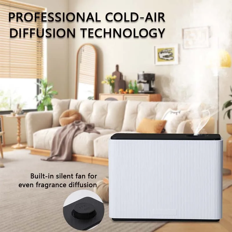 NAMSTE 1000 ミリリットルフレグランスディフューザー WIFI Bluetooth スマート香り空気機ホームホテル HVAC アロマディフューザーカバー 4000m3 黒