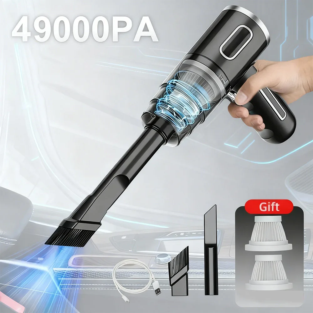 車の掃除機ワイヤレスポータブルクリーナーコードレスハンドヘルド自動掃除機車両用ミニ掃除機