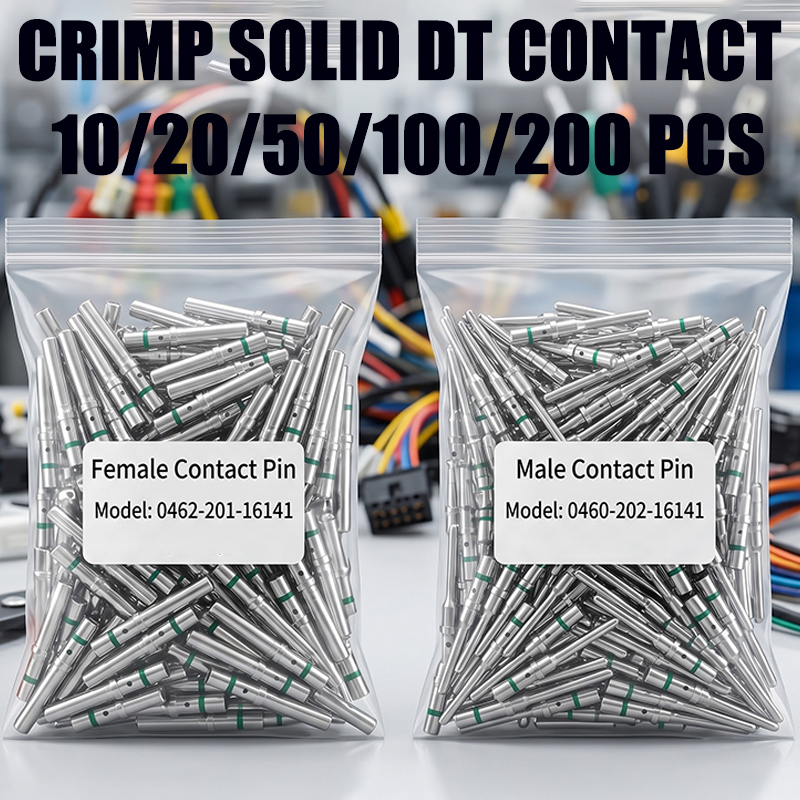 10 個 DT 1.5 ミリメートルシリーズステンレス鋼ピンコンタクト 0462-201-16141 0460-202-16141、16AWG ドイツ圧着ソリッドメス