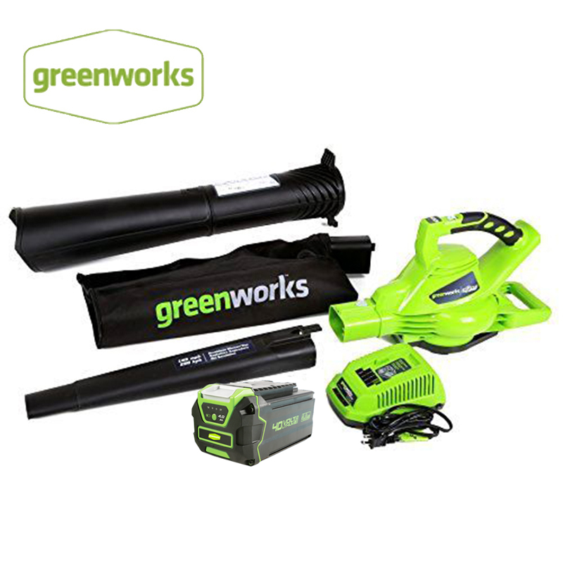 屋外ガーデン greenWorks 送風機 DigiPro G-MAX 40V コードレス 185MPH リーフブロワー/Vac 4ah バッテリー充電器ガーデンツール付き
