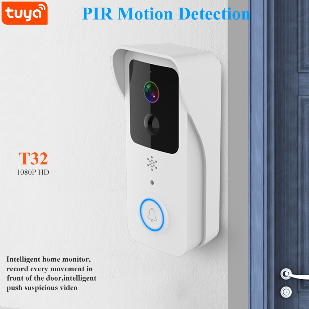 Tuya スマート 1080P カメラビデオドアベル WiFi 屋外ドアベル防水バッテリーインターホンスマートライフワイヤレス Coorbell