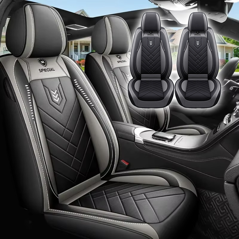 1 個オールインクルーシブシートカバーフルレザーカーシートクッション運転席カバーまたは助手席カバーオールシーズンユニバーサルパッド