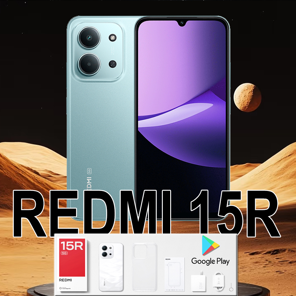 XIAOMI/REDMI 15R オリジナルスマート薄型 5G 携帯電話 1300 万画素高画質メインカメラ 8GB 256GBn メモリ/60