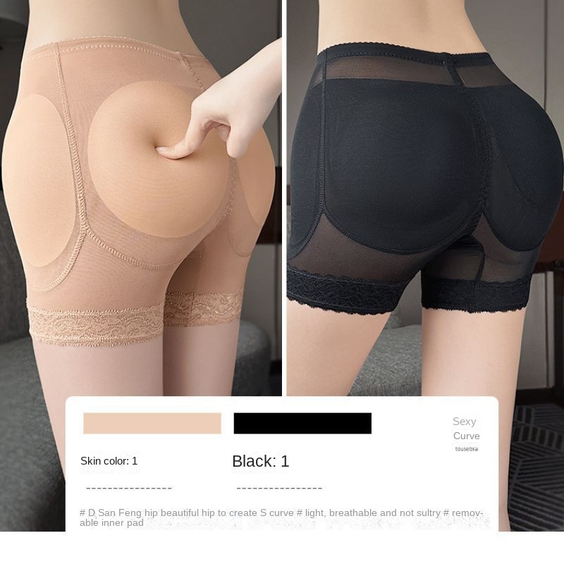 偽バットリフティングパンティー女性のための夏取り外し可能なヒップパッドナチュラルスタイルヒップ強化ワンピース整形ショーツ