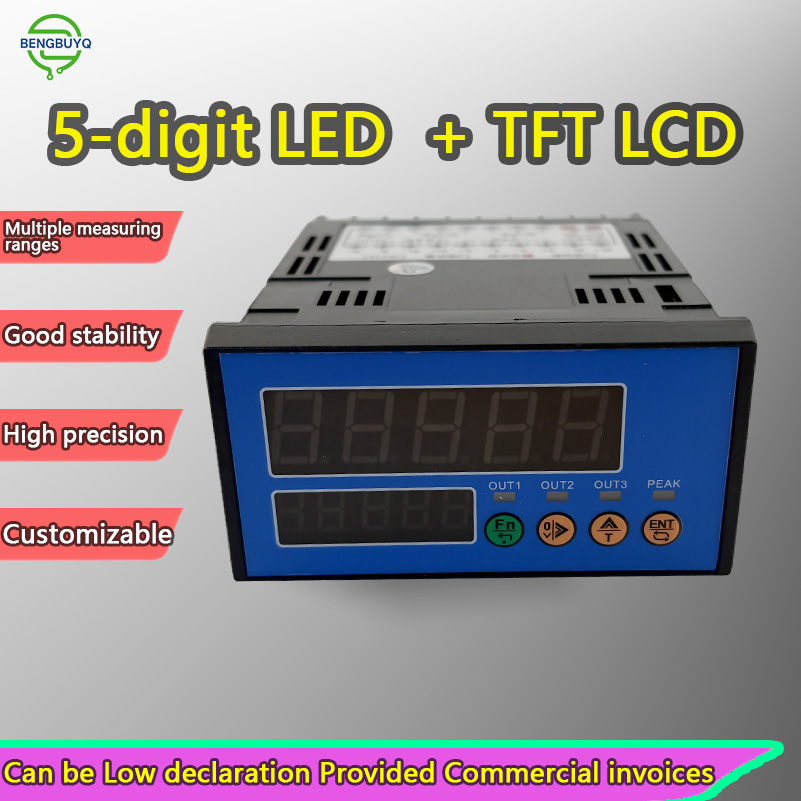 デュアル LED TFT ディスプレイを備えたデジタル ウェイング インジケータ コントローラ 高精度 24 ビット ADC RS485 Modbus アナログ出力リレー アラーム