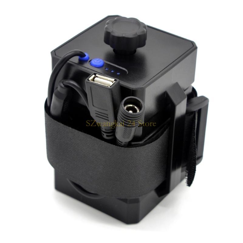 H7BB 4 個 18650 26650 バッテリー収納ケースボックス USB 充電バッテリーパック Powerbank ケース LED 自転車ライトスマートフォン用