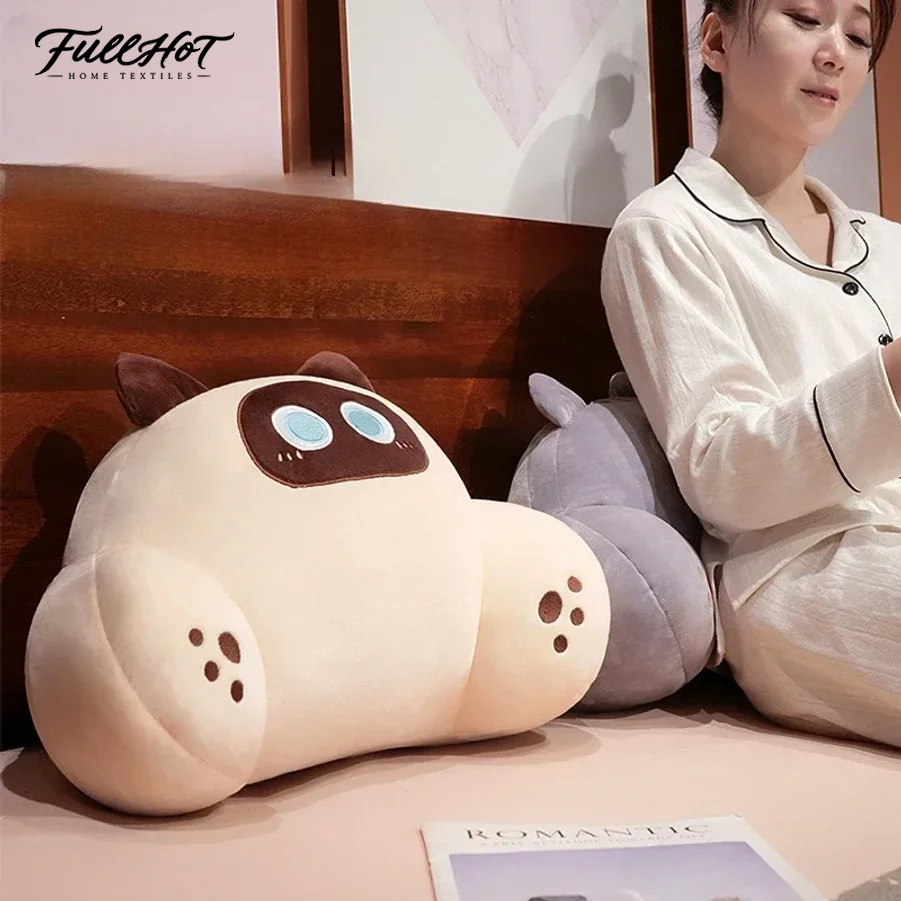 肥厚猫バッククッションシャム三毛猫ソファベッド椅子腰サポートクッション快適なスロー枕家の装飾女の子