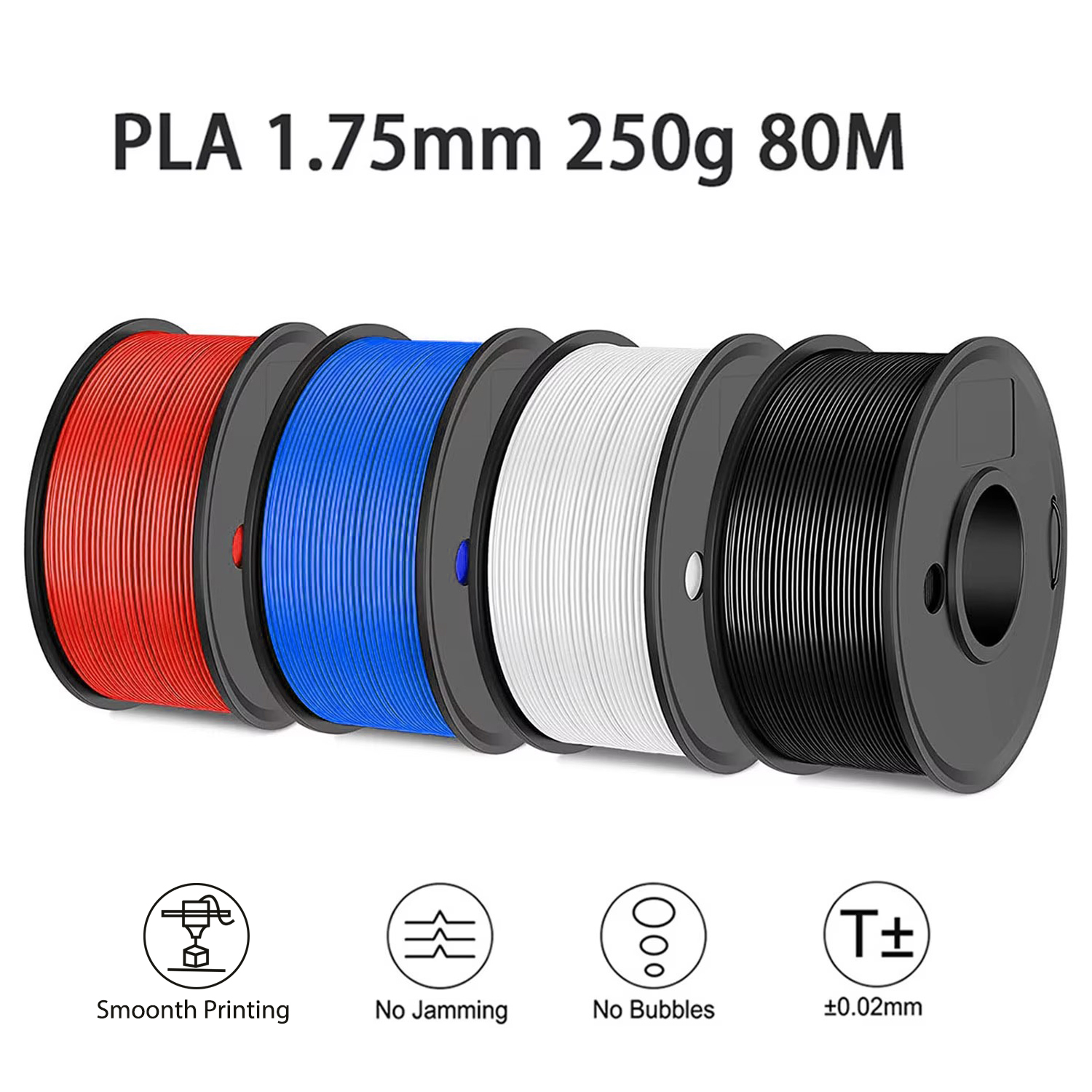 3D 印刷フィラメント PLA 250 グラム長さ 80 メートル直径 1.75 ミリメートル FDM プリンタ材料