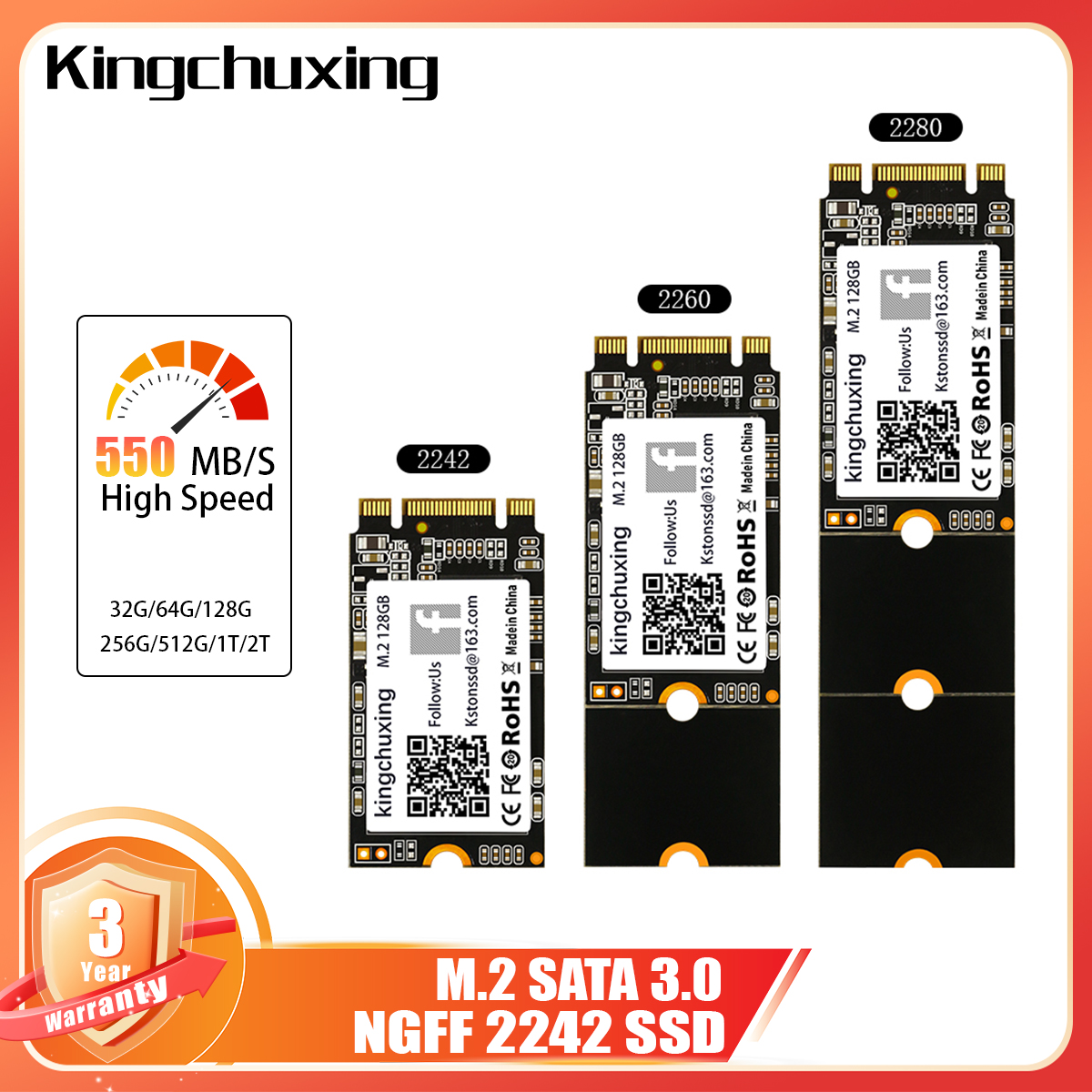 Kingchuxing M.2 NGFF SSD 2280 2260 2242 1TB 512GB 256GB 128GB SATA ソリッド ステート ドライブ ロット