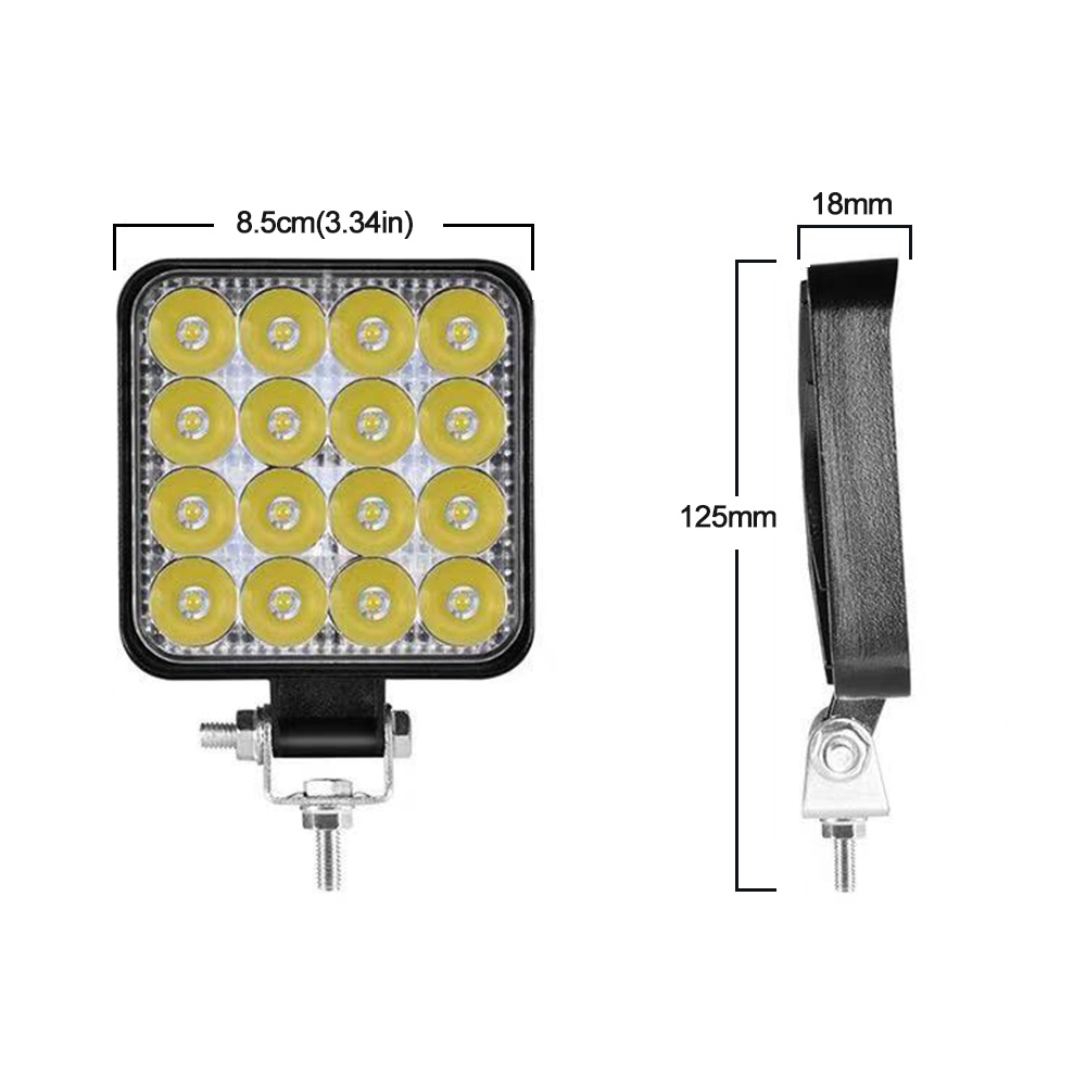 ミニ LED ワークライトバー 3.3 インチ、12V 24V スポットフラッドドライビングフォグランプ 車、トラック、SUV、ATV、オフロードアクセサリー用