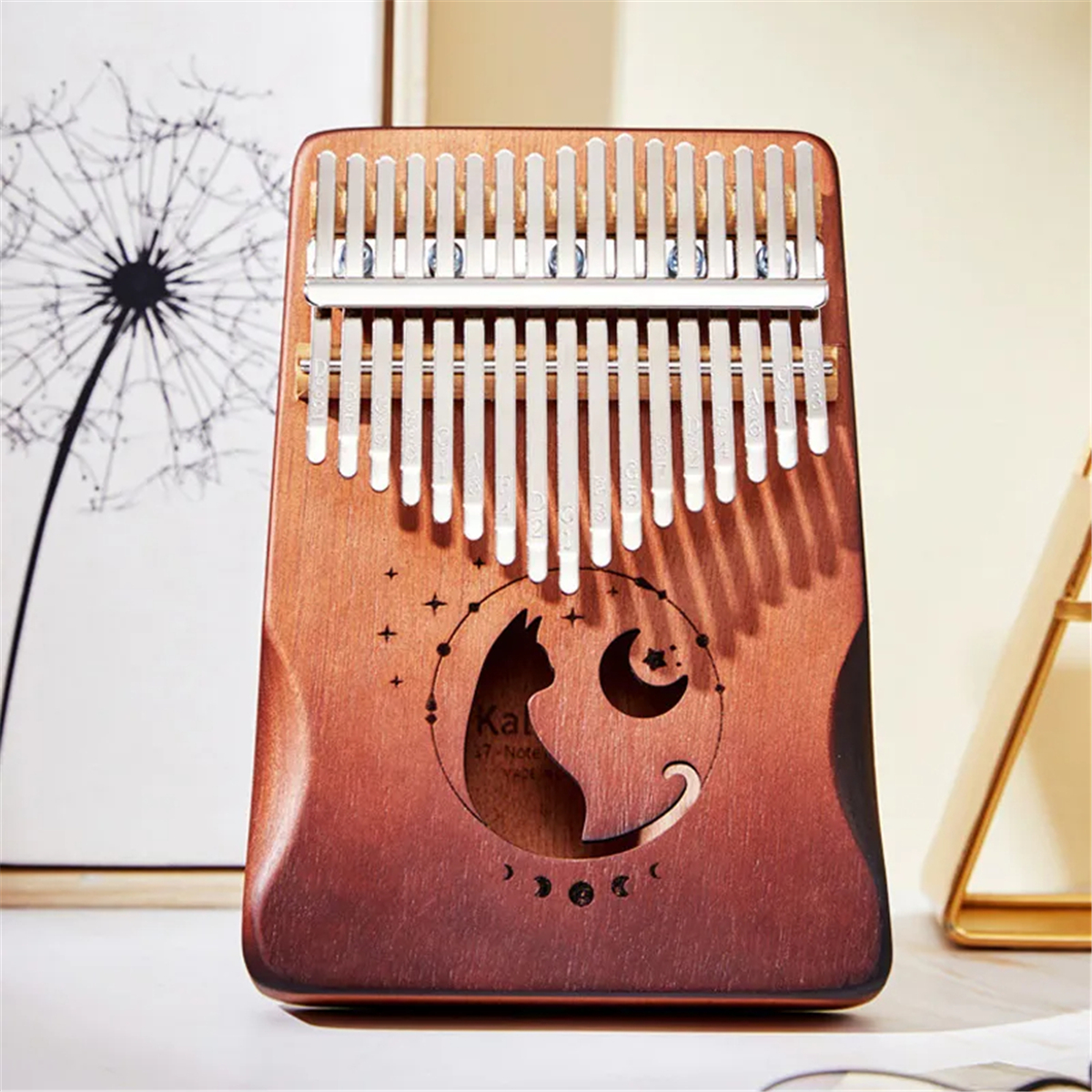 カリンバプロフェッショナル親指ピアノ無垢材突き板 17/21 キーキーボード楽器カリンバ親指ピアノクリスマスプレゼント