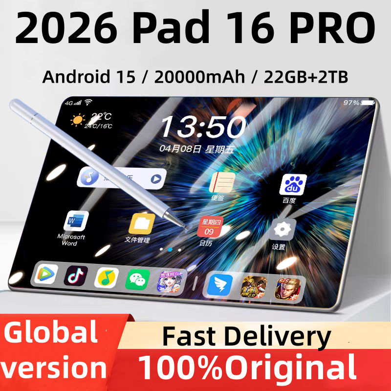 新品パッド 16 プロタブレット 11 インチ Android 14 Snapdragon 8gen3 グローバル 24 ギガバイト 22 TB 20000mah 5G デュアル SIM WIFI HD フルスクリーンタブレット
