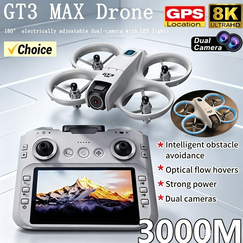 2026 GT3Max HD 8K RC ドローン 広角カメラ付き 折りたたみ式ヘリコプター Quadcopter 航空機 子供用 プロのギフトおもちゃ