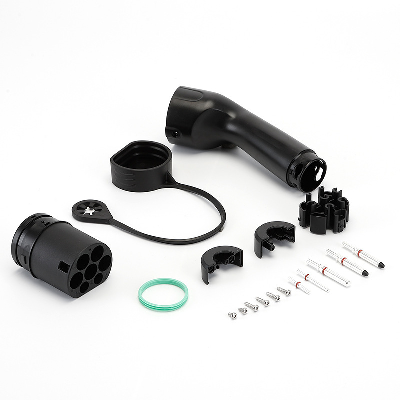Type2 EVS オス EV 充電器プラグ EV 充電ステーションに接続 1 相 32A IEC62196 タイプ 2 用 EV 充電器コネクタ