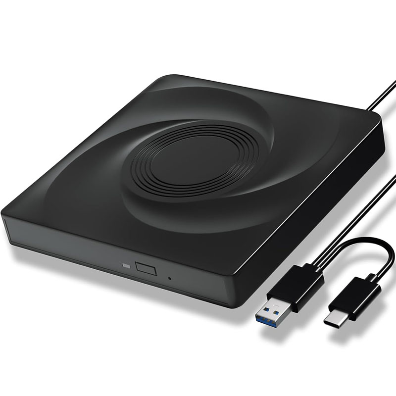 外付けブルーレイドライブ USB 3.0 Type-C 光学式 BD CD DVD ドライブ バーナー ポータブル プレーヤー ライター Windows/MacOS/Linux と互換性あり
