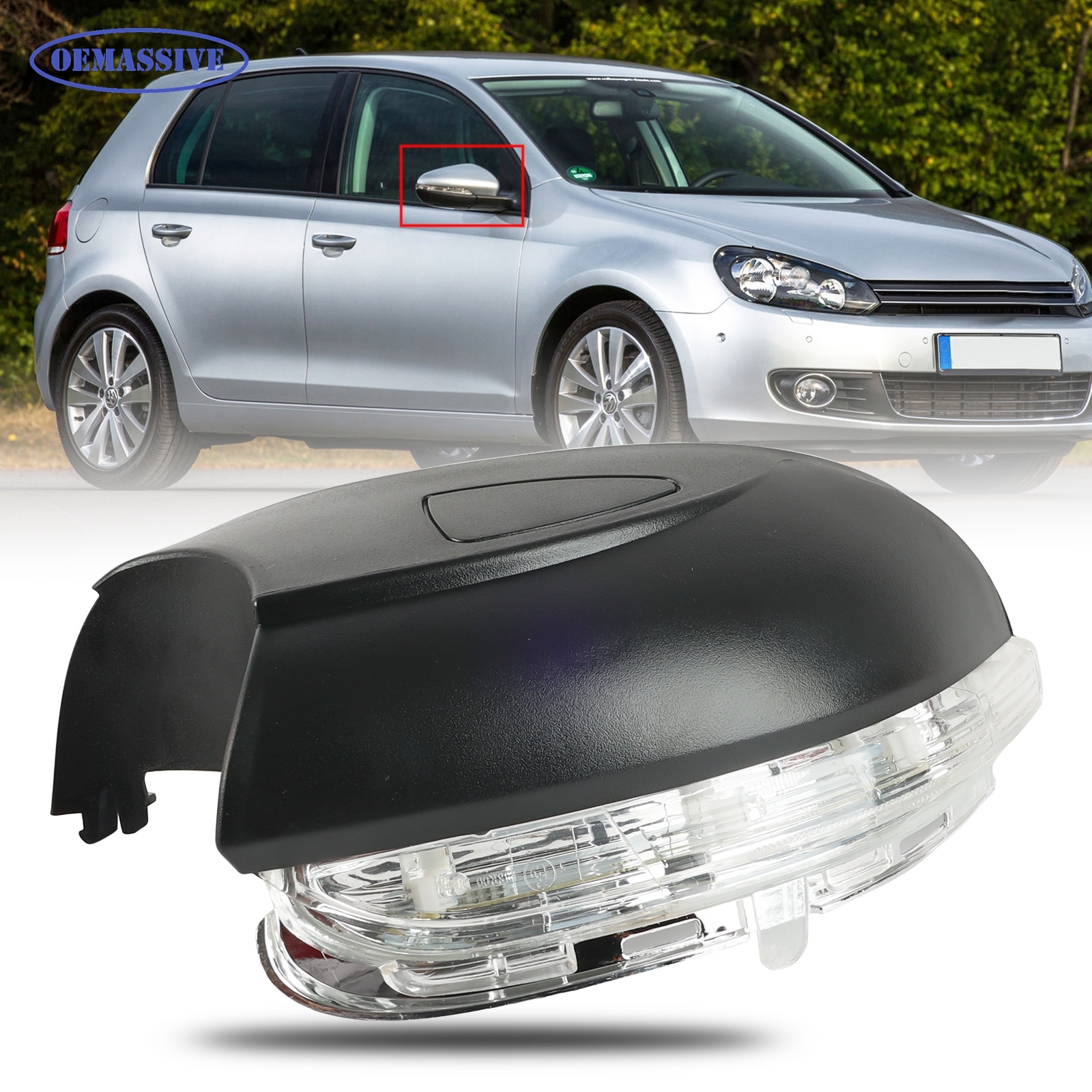 1x 右ドライバーアンバーサイドミラーライト VW ゴルフ 6 MK6 2008-2013 トゥーラン 10-14 バックミラーターンシグナルライト