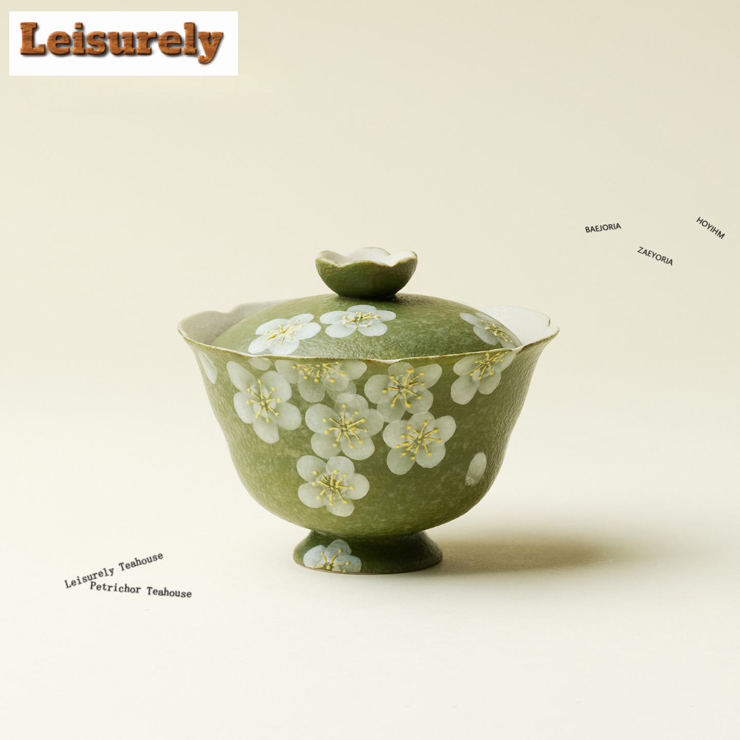100 ミリリットル手描き白桜 Gaiwan 美的茶チュリーン茶ボウル蓋キットティーメーカーカバーボウル食器ギフト