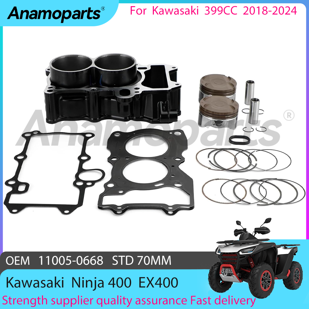 Motorer シリンダー ピストン ガスケット トップエンド エンジン再構築オーバーホールキット 18-23 Kawasaki Ninja 400 EX400 Z400 CC STD 70MM 11005-0668用