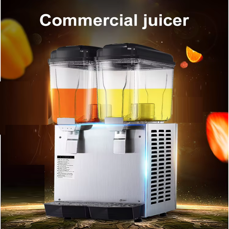 2シリンダージュースディスペンサー飲料機冷凍商業大容量セルフサービスジュースマシン