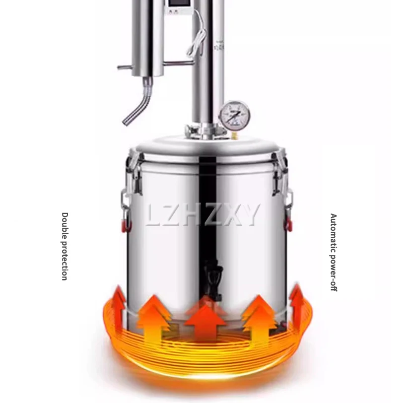 30L アルコールウイスキー密造酒まだ小さなワインスチーマー純粋な露蒸留機小型家庭用エッセンシャルオイル抽出器
