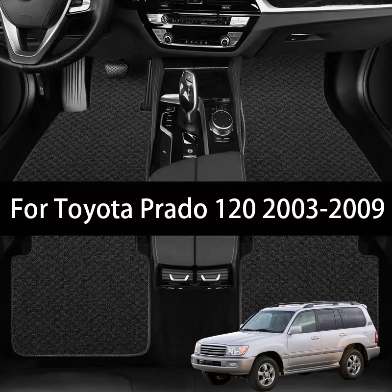 カスタムフィット車のフロアマットトヨタランドクルーザープラド 120 5 席 2003 2009 2015 2021 2026 フルセットオートインテリアアクセサリー